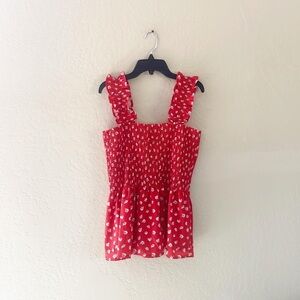 Red Floral Sleeveless‎ Top